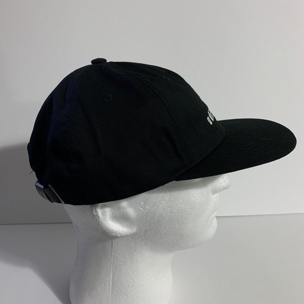 Adidas Hat Golf Adjustable Faux Leather Strap Black White Cap One Size Fits Most - Picture 6 of 9